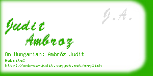 judit ambroz business card